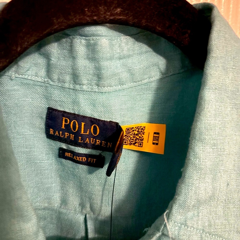 Polo Ralph Lauren Turquoise Blue Shirt Classic Design-BNWT - Picture 6 of 6